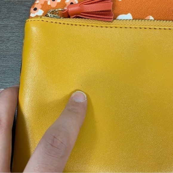 Rachel Pally Orange Zahara Floral Reversible Fold Over Clutch - Picture 5 of 6